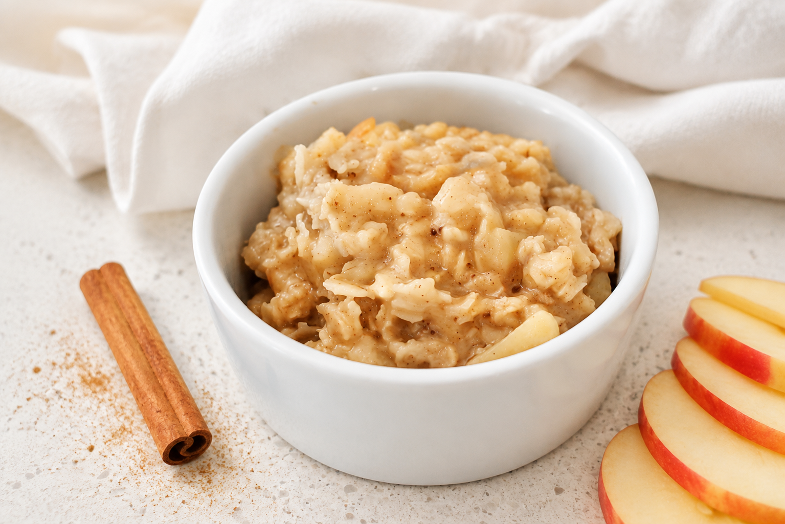Apple Cinnamon Oatmeal (Healthy, Gluten Free, Vegan, Low Fat)