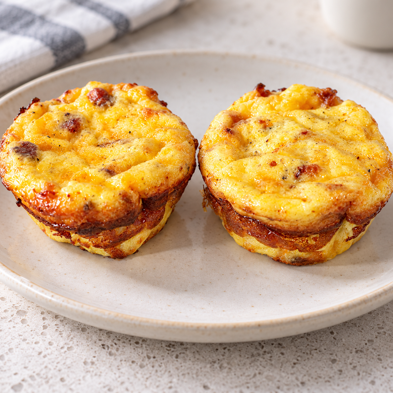 Easy Bacon Cheddar Egg Bites (Gluten Free)
