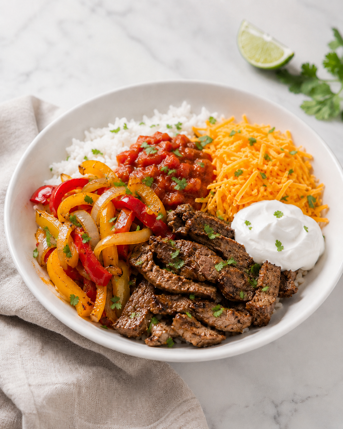 Gluten Free Beef Fajita Bowl