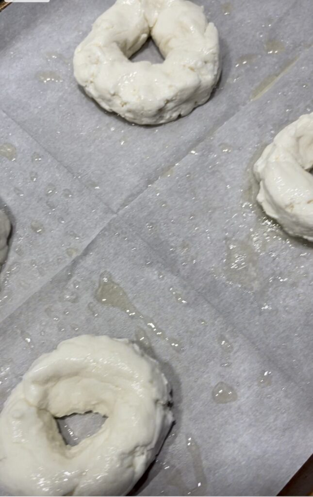 how to shape bagel dough