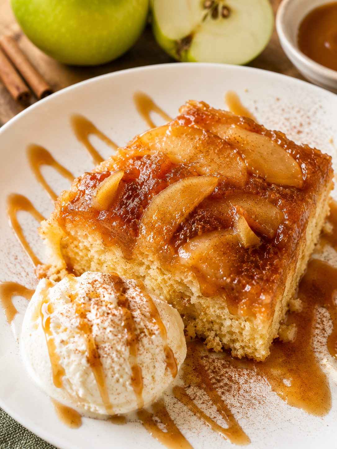 Gluten Free Caramel Apple Upside Down Cake