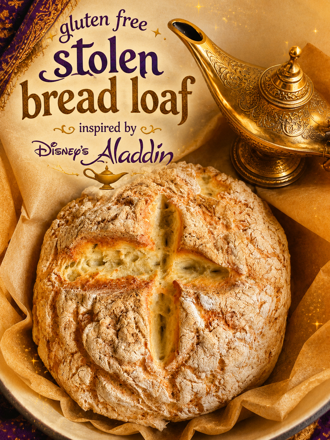 Gluten Free Stolen Bread Loaf (Inspired by Disney’s Aladdin)